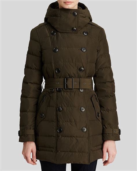 Burberry Allerdale Mid Length Down Puffer Coat with Fur Hood 